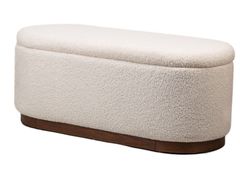 Panca contenitore in legno con rivestimento boucl�&nbsp;LIMA - NORDLYS