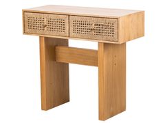 Consolle con 2 cassetti in legno e corda naturale&nbsp;LIMEIRA - NORDLYS