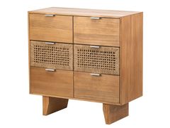 Cassettiera a 3 cassetti in legno e corda naturale&nbsp;MALAGA - NORDLYS