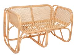 Divano in rattan naturale e tessuto beige&nbsp;MOROTAI - NORDLYS