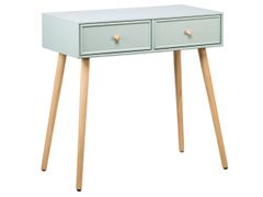 Consolle a 2 cassetti in legno, finitura verde menta&nbsp;NISHIO - NORDLYS