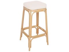 Set di 2 sgabelli da bar in rattan naturale e tessuto&nbsp;OBIRA - NORDLYS