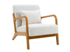 Poltrona da living in legno massello e boucl�&nbsp;OHAMA - NORDLYS