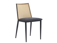 Set di 2 sedie in metallo e paglia di Vienna con seduta in similcamoscio&nbsp;OSAKA - NORDLYS