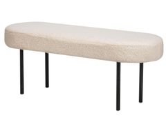 Panca in metallo e boucl� bianco&nbsp;OSLO - NORDLYS