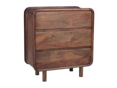 Cassettiera a 3 cassetti in legno massello di mango scuro&nbsp;PUNE - NORDLYS