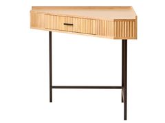 Scrivania angolare in legno e metallo con 1 cassetto&nbsp;SETO - NORDLYS
