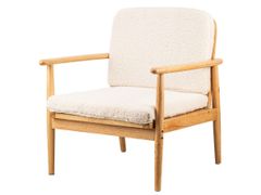 Poltrona in legno massello e boucl�&nbsp;SURABAYA - NORDLYS