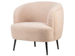 Poltrona lounge in metallo e boucl�&nbsp;SVEN - NORDLYS