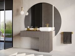 Mobile lavabo componibile in legno con specchio&nbsp;CONCEPT / CN108 - NOVELLINI