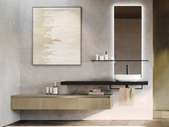 Mobile lavabo componibile sospeso con lavabo integrato&nbsp;LAB 39 / LA103 - NOVELLINI