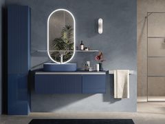 Mobile lavabo componibile sospeso in legno&nbsp;LAB 39 / LA105 - NOVELLINI
