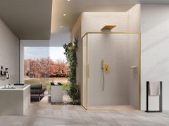 Box doccia in alluminio e vetro con porta scorrevole&nbsp;RIGA 2P+F - NOVELLINI