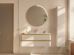 Mobile lavabo singolo sospeso in legno&nbsp;SIDE / SI101 - NOVELLINI
