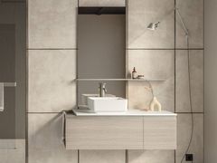 Mobile lavabo singolo sospeso in legno&nbsp;SIDE / SI104 - NOVELLINI