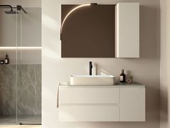 Mobile lavabo singolo sospeso in legno&nbsp;SIDE / SI106 - NOVELLINI
