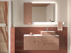 Mobile lavabo singolo in legno con porta asciugamani&nbsp;TRACK / TR104 - NOVELLINI
