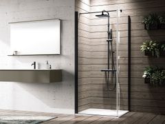 Box doccia angolare con porta a battente e fisso laterale&nbsp;YOUNG G+F - NOVELLINI