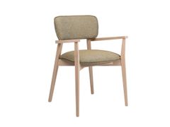 Sedia in legno con seduta imbottita con braccioli&nbsp;HELLEN SOFT PO07 - NEW LIFE