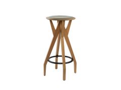 Sgabello alto in legno con seduta imbottita senza schienale&nbsp;MARTINA SG02 - NEW LIFE