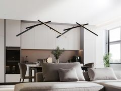 Lampada a sospensione a LED in legno massello&nbsp;DNA HORIZONTAL - NEXT LEVEL DESIGN STUDIO