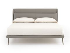 Letto contenitore matrimoniale in pelle&nbsp;EDDIE - NOCTIS
