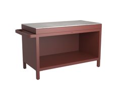 Carrello portavivande da giardino in alluminio&nbsp;OFYR PRO CONNECT MISE & PLACE MODULE OXIDE RED - FYRON GROUP