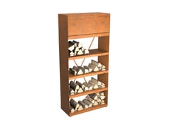 Portalegna in acciaio Corten�&nbsp;OFYR WOOD STORAGE CORTEN 100 - FYRON GROUP