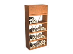 Portalegna in acciaio Corten�&nbsp;OFYR WOOD STORAGE CORTEN 100 - FYRON GROUP
