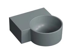 Lavabo rotondo sospeso in materiale composito&nbsp;OVO M+ OVO335UWL - OMNIRES