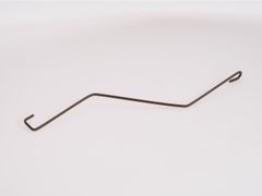 Sistema di fissaggio per tegola in acciaio inox&nbsp;GANCIO DI PARTENZA E ROMPITRATTA CURVO IN PIATTINA DA 280MM - OFFICINE RASERA