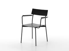 Sedia in legno con braccioli&nbsp;ALEX BISTRO - OMELETTE EDITIONS