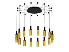 Lampada a sospensione a LED in vetro&nbsp;SCENT PIXEL - PANZERI CARLO