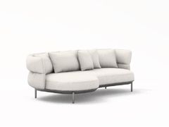 Divano da giardino in tessuto con penisola&nbsp;AMBA - POINT