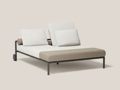 Letto da giardino in tessuto acrilico con ruote&nbsp;RIVOLI - POINT