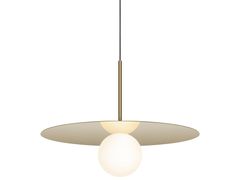 Lampada a sospensione a LED dimmerabile in acciaio inox&nbsp;BOLA DISC - PABLO DESIGNS