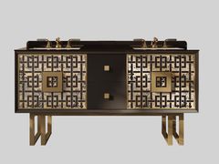 MOBILE LAVABO DOPPIO DA TERRA CON LAVABO INTEGRATO&nbsp;MIRA 3 - PARK AVENUE