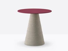 Tavolo da giardino rotondo con base centrale in corda di polipropilene&nbsp;IKON TWIST 875 - PEDRALI