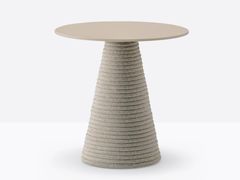 Tavolo da giardino rotondo con base centrale in corda di polipropilene&nbsp;IKON TWIST 876 - PEDRALI