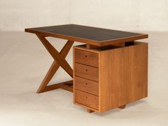 Scrivania rettangolare in teak con cassetti&nbsp;STUDY DESK X-LEG - PHANTOM HANDS VC