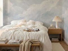 Carta da parati in tessuto non tessuto&nbsp;LIMEWASH DREAM - BLUE - NORDIC E TRADE