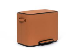 Pattumiera in pelle&nbsp;PATTUMIERA CON PEDALE - BASSA - PINETTI