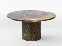 Tavolo da pranzo in marmo con base centrale&nbsp;AURA - SALONE 2026 EDITION - PISTORE MARMI