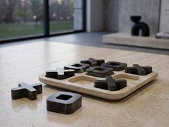 Gioco da tavolo in travertino&nbsp;TRIS - MARBLE EDITION - PISTORE MARMI