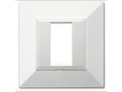 Placca in metallo per scatola tonda o quadra Placca Zama 44 | Bianco Ral 9010 - AVE