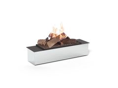 Caminetto incassato in acciaio e vetro a bioetanolo&nbsp;FLOGS - PLANIKA