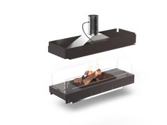 Caminetto incassato in metallo a bioetanolo&nbsp;FORMA - PLANIKA