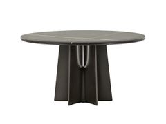 Tavolo rotondo in marmo o legno con base in metallo&nbsp;VORTICE - POLIFORM