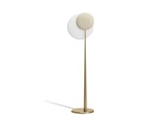 Lampada da terra in ottone e pelle&nbsp;MOONBEAM FLOOR LAMP - POLTRONA FRAU S.P.A. SINGLE MEMBER