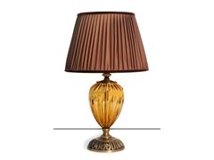 Lampada da tavolo satinata con cristallo ambra&nbsp;HAZEL 262/LP - POSSONI ILLUMINAZIONE